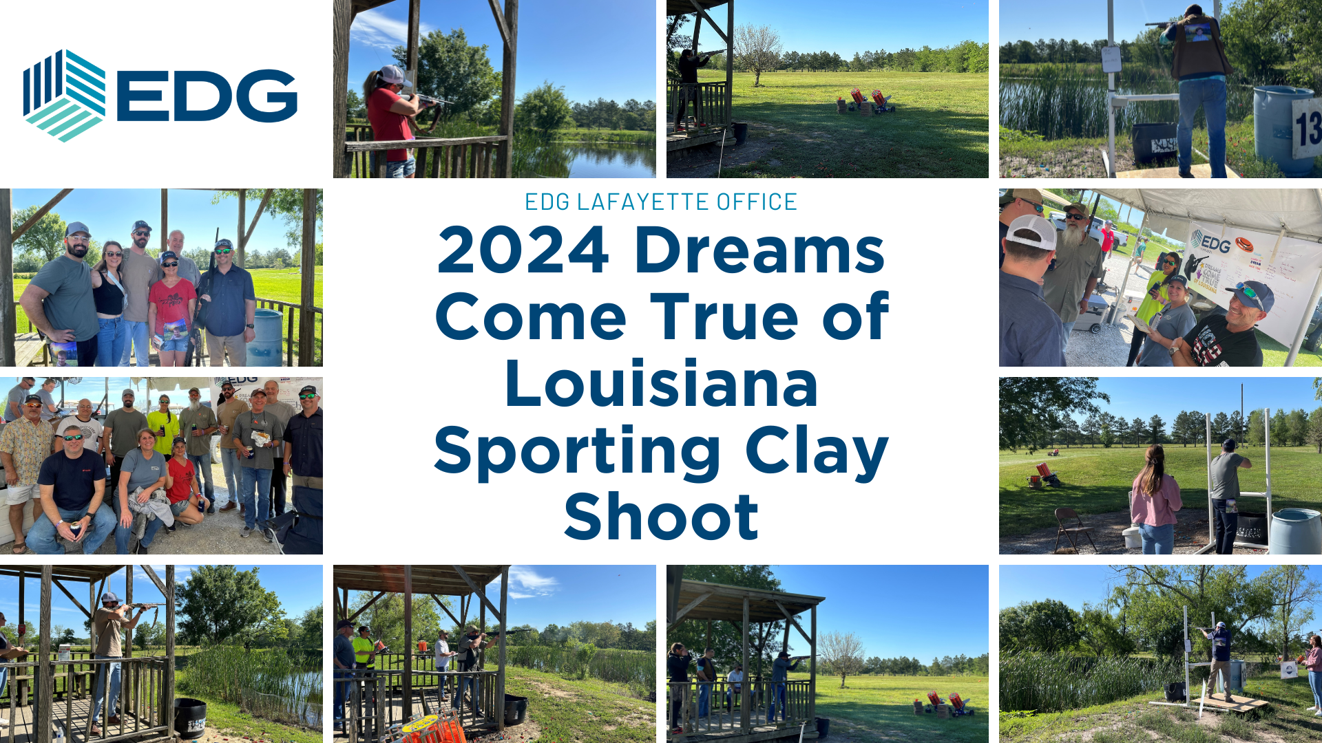 EDG Lafayette Team Pictures from 2024 Dreams Come True of LA Sporting Clay Shoot
