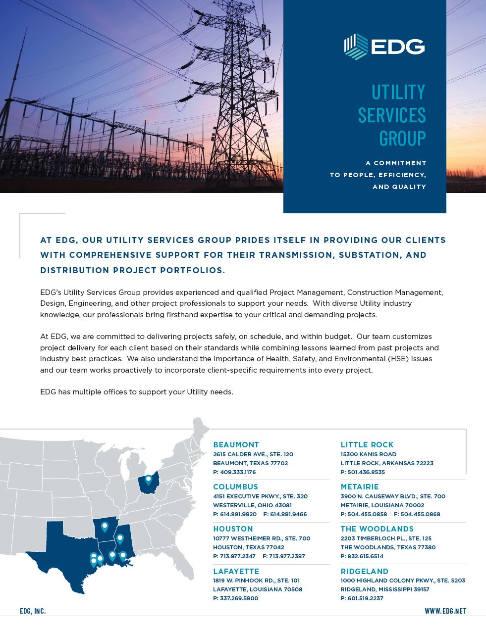 EDG Utility Services Group Brochure