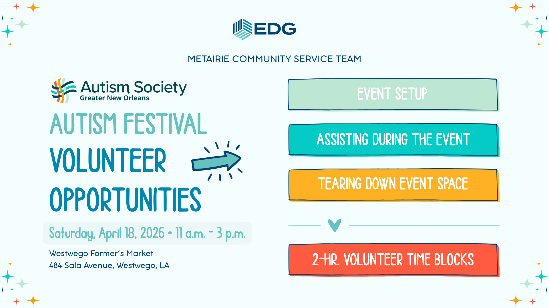 EDG Community Service Team Volunteering at Autism Festival 2026