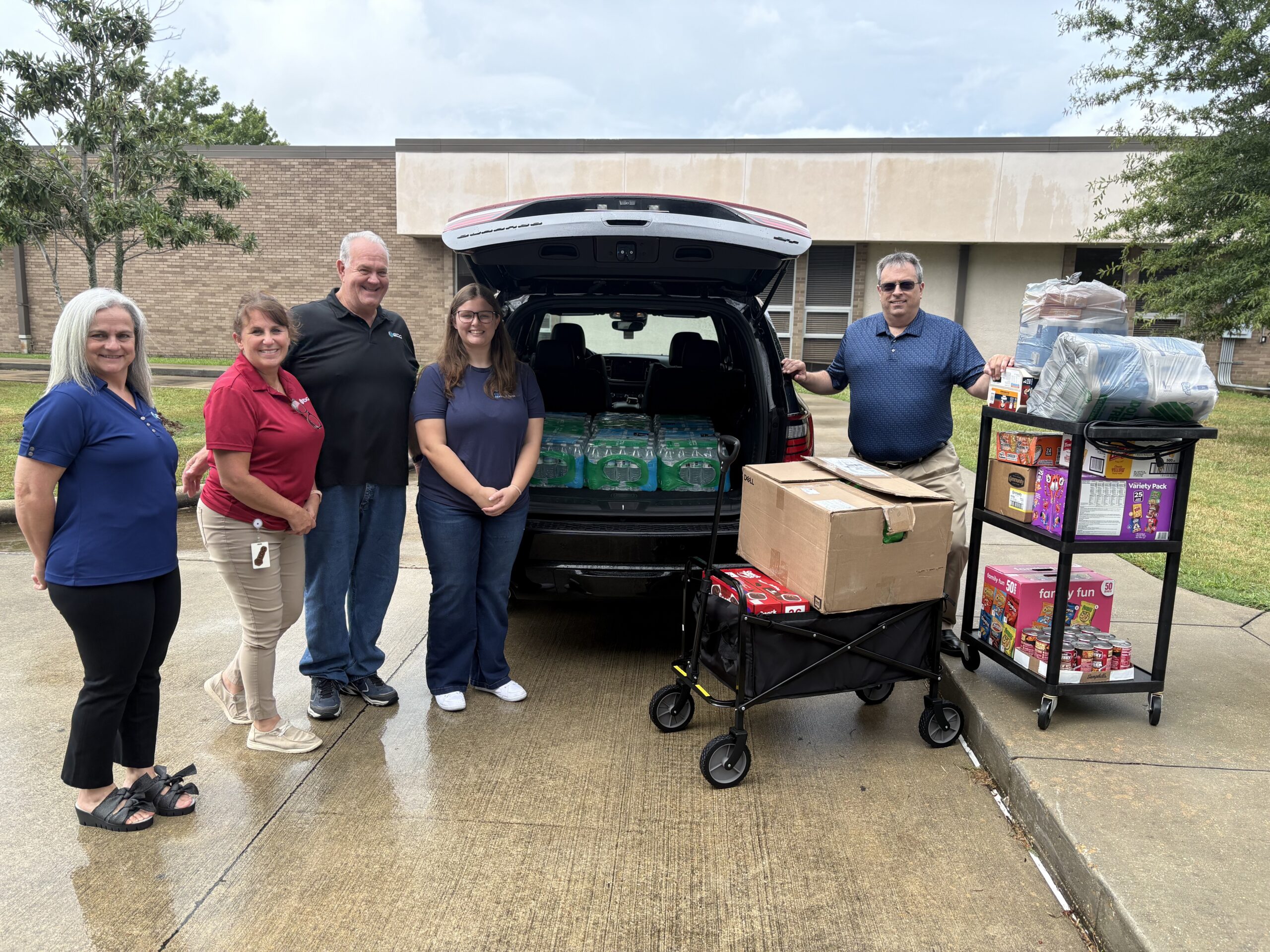 EDG delivered pantry items to South Louisiana Community College